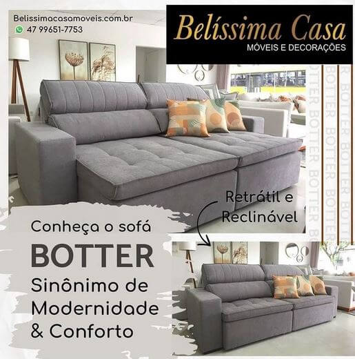 Sofá retrátil e reclinável – Joinville SC